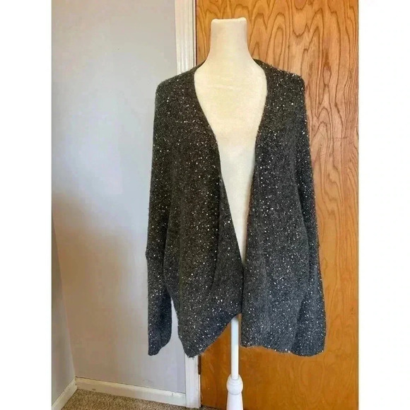 Nordstrom Signature Sequin Open Front Cardigan - Picture 6 of 6